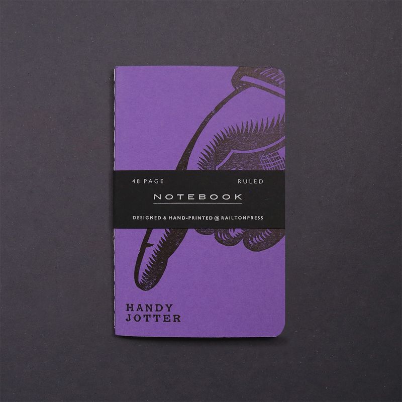 Ruled 'Handy' Jotter - Purple
