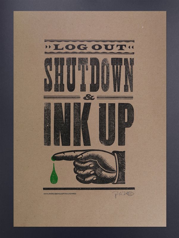 'Ink Up' Original A3 Print