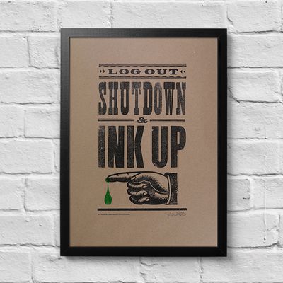 'Ink Up' Original A3 Print