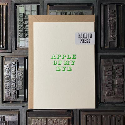 'Apple of my eye' Card