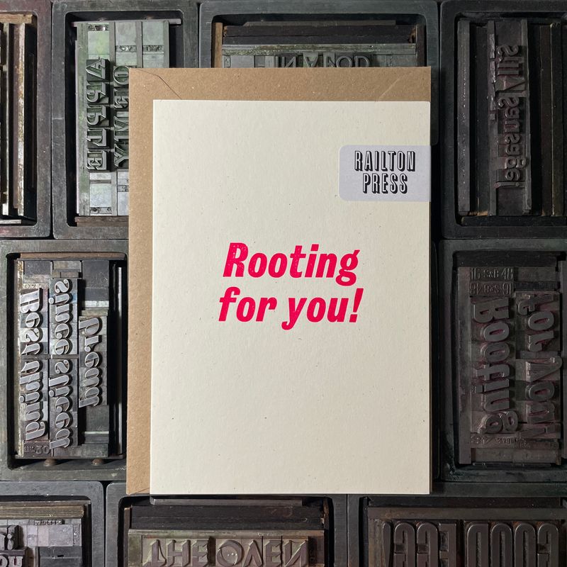 'Rooting for you' Card
