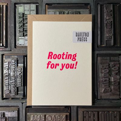 'Rooting for you' Card