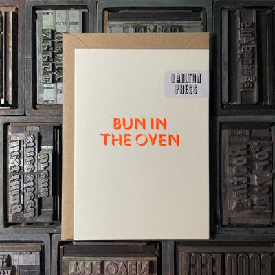 'Bun in the oven' Card