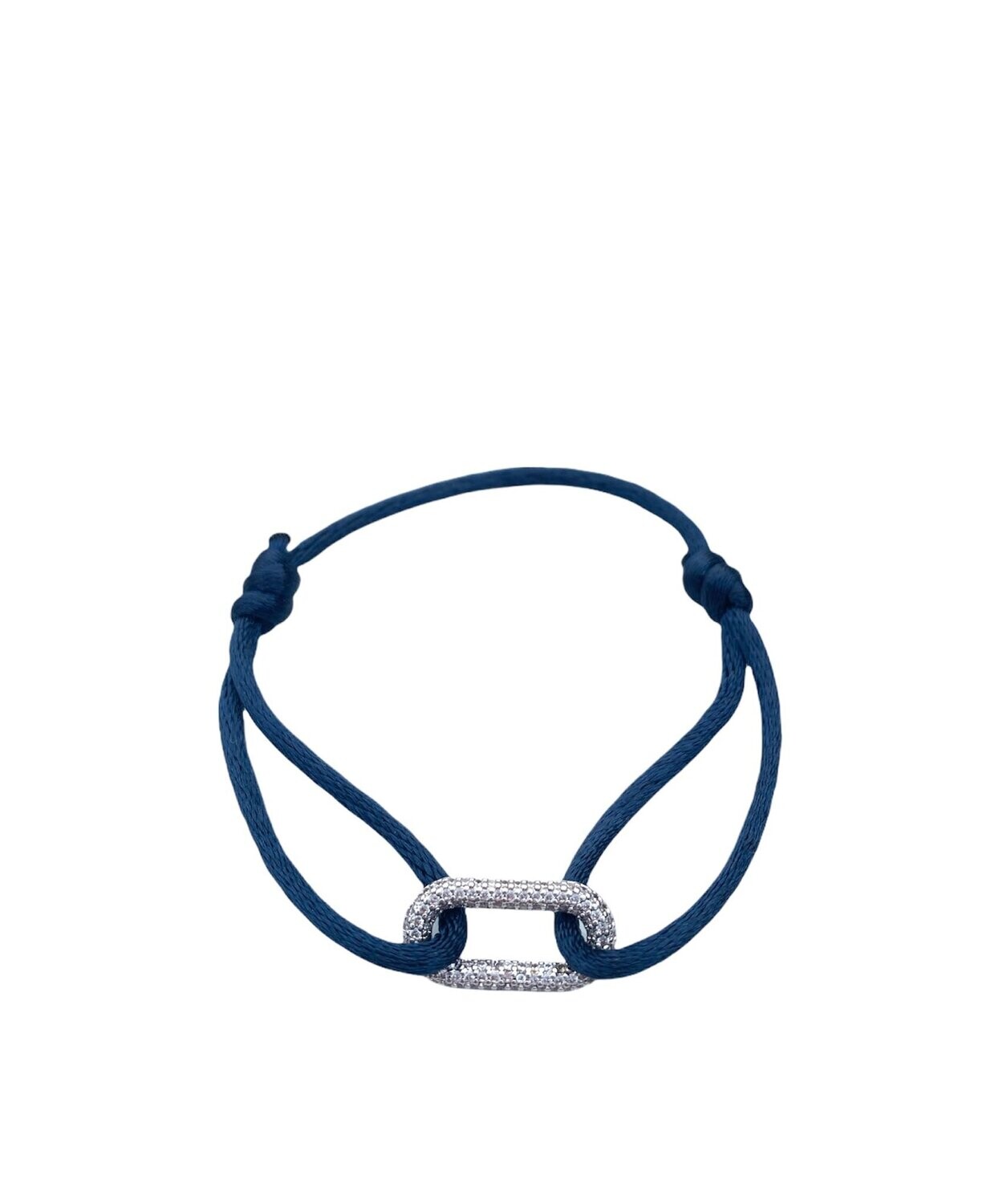 Zirkonia silver satin bracelet