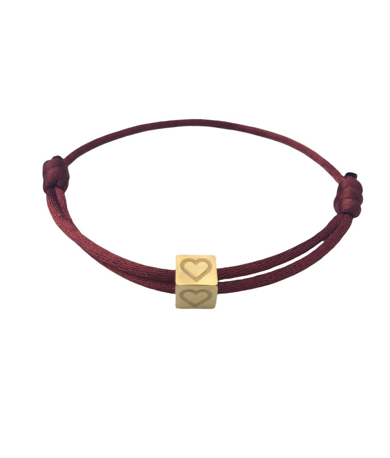 Cube hart satin bracelet