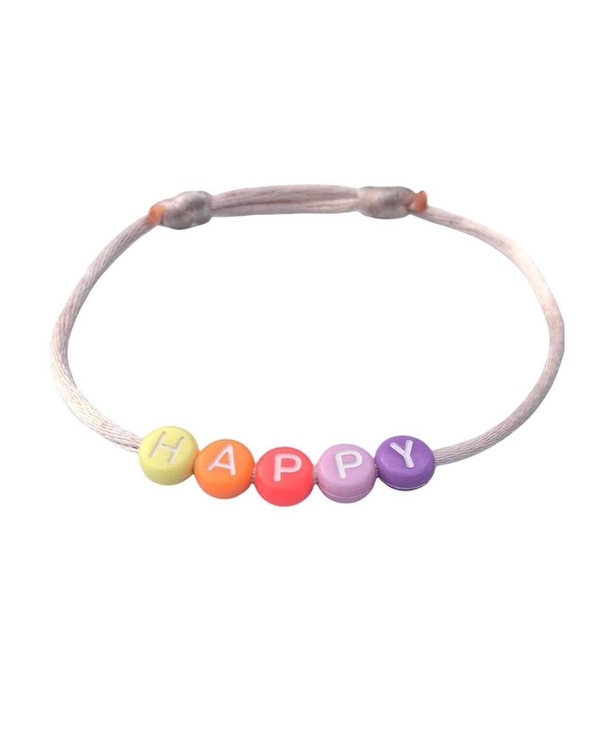 Pastel letters satin bracelet