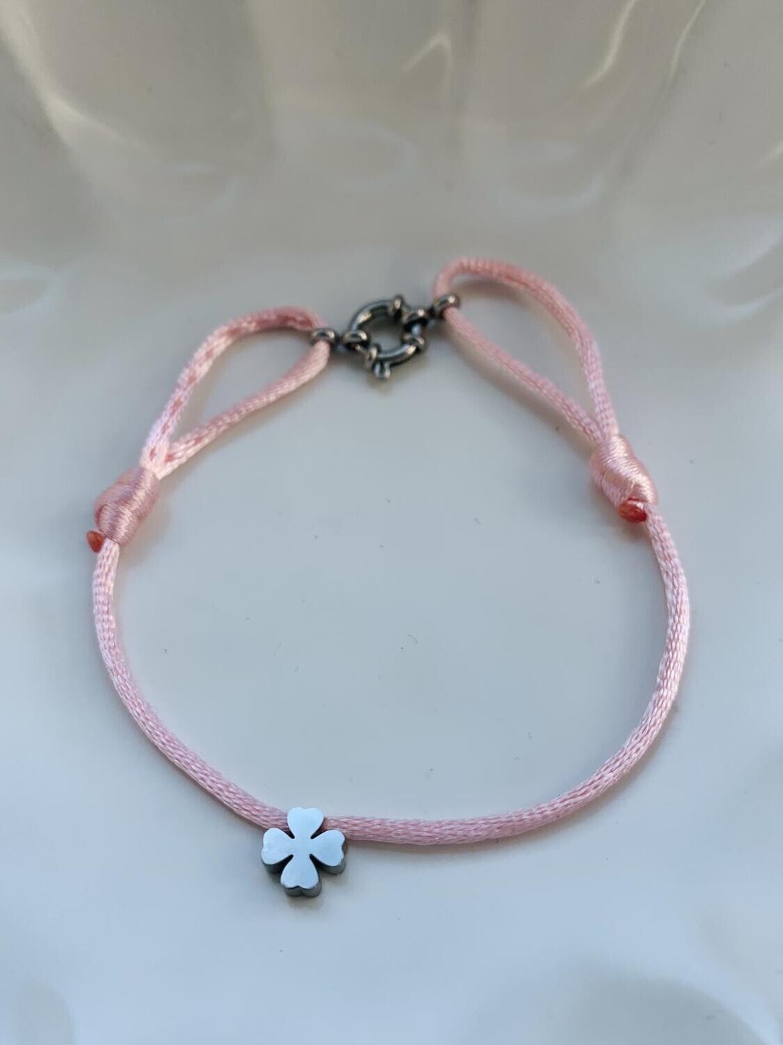 Clover satin anklet