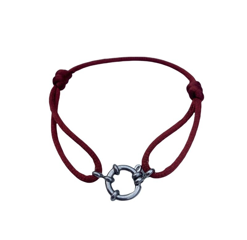 Lock satin bracelet