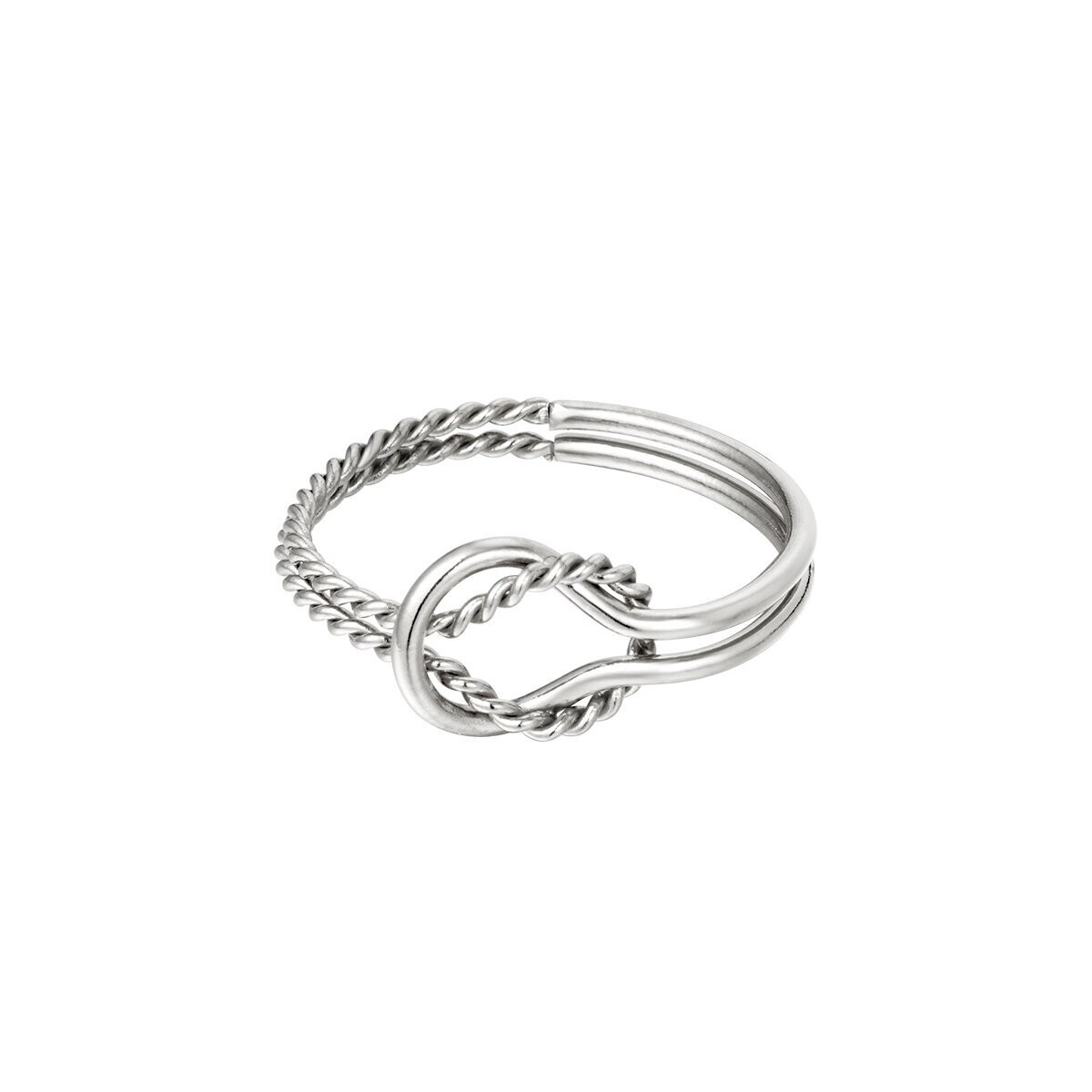 Knot me down ring silver