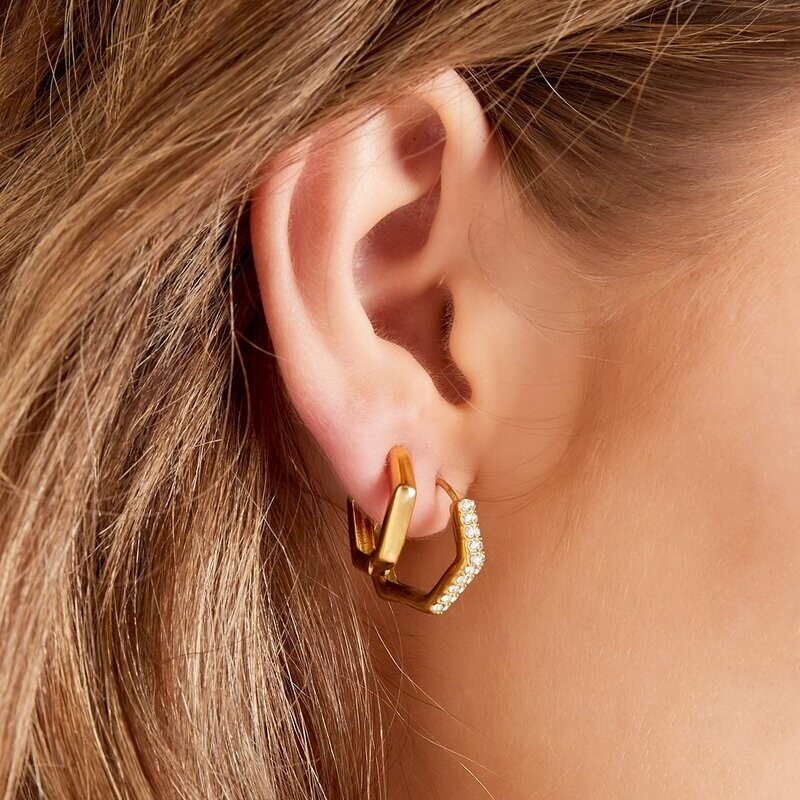 Hexagon earrings