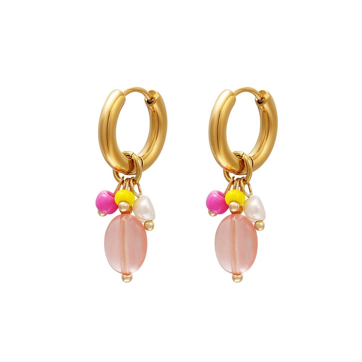 Bangle pink earrings