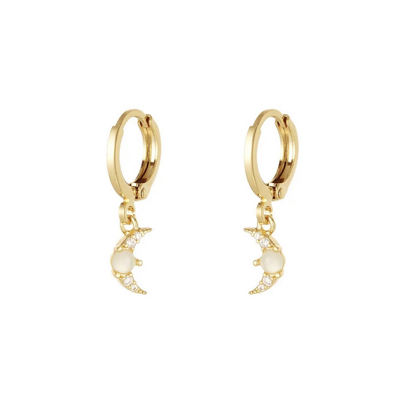 Sparkling moon earrings