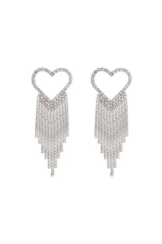 Diamond Heart Earrings