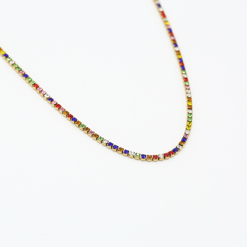 Dazzling rainbow necklace
