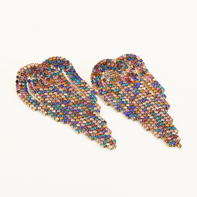 Rainbow hearts earrings