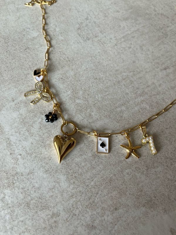 Black&White charm necklace