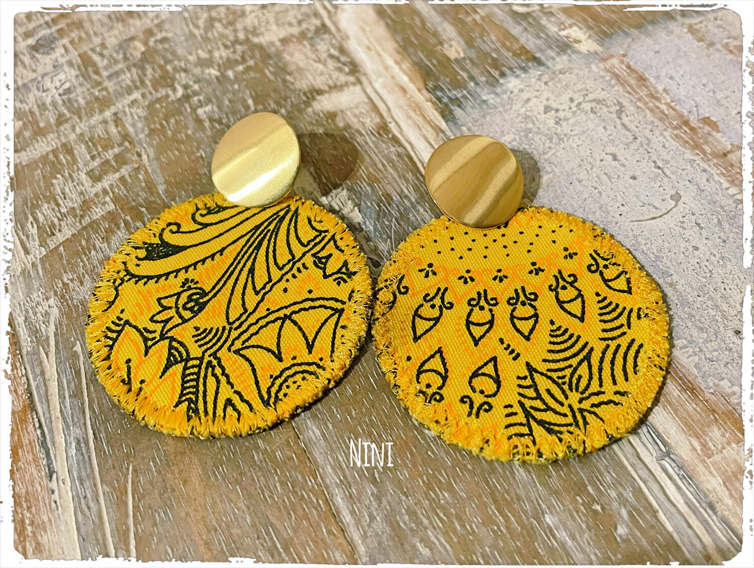 ethno yellow ornaments