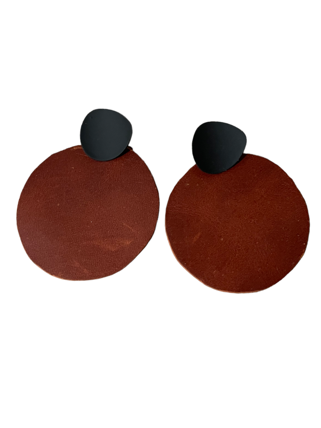 mocca leather circles