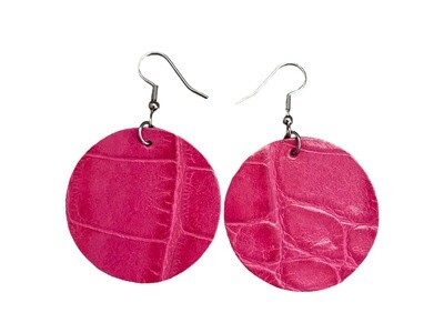 pink leather circles