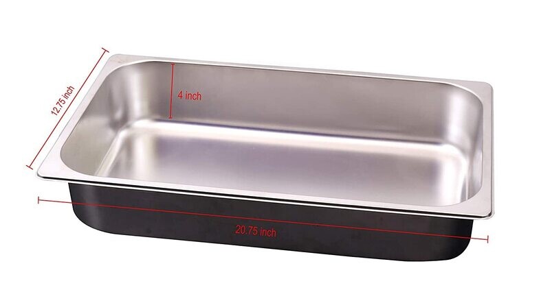 1/1 100 mm Depth(4&quot;), Gastronorm Pan (1/1 100 mm) Stainless Steel Gn Pan
