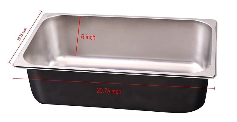 1/1 150 mm Depth(6&quot;), Gastronorm Pan (1/1 150 mm) Stainless Steel Gn Pan