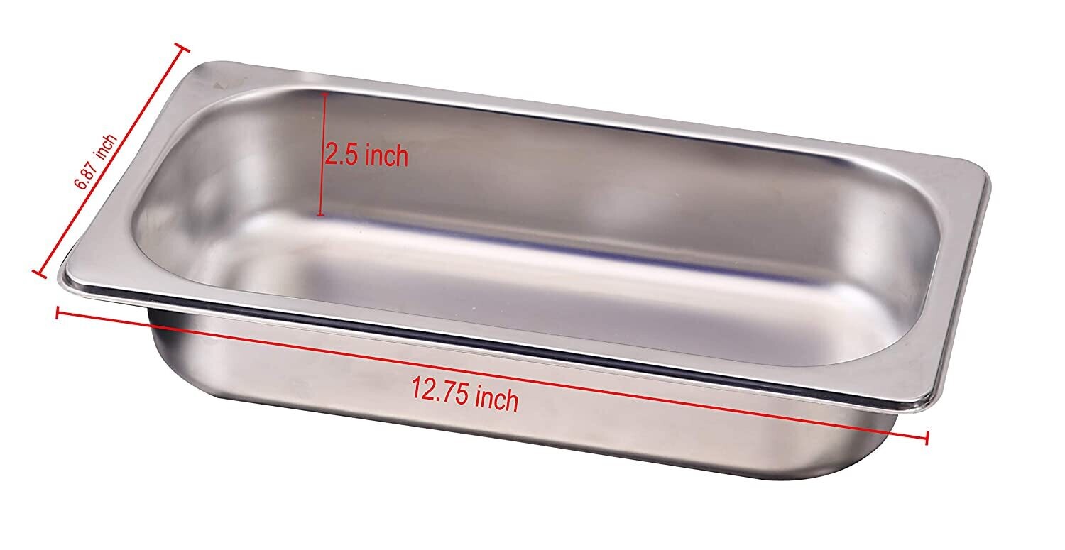 1/3 65mm Depth(2.5&quot;), Gastronorm Pan Stainless Steel Gn Pan