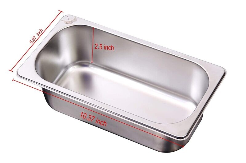 Gn Pan 1/4 65mm Depth(2.5&quot;), Gastronorm Pan, Stainless Steel