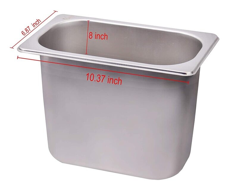 1/4 150mm Depth(6&quot;), Gastronorm Pan (1/4 150mm) Stainless Steel Gn Pan