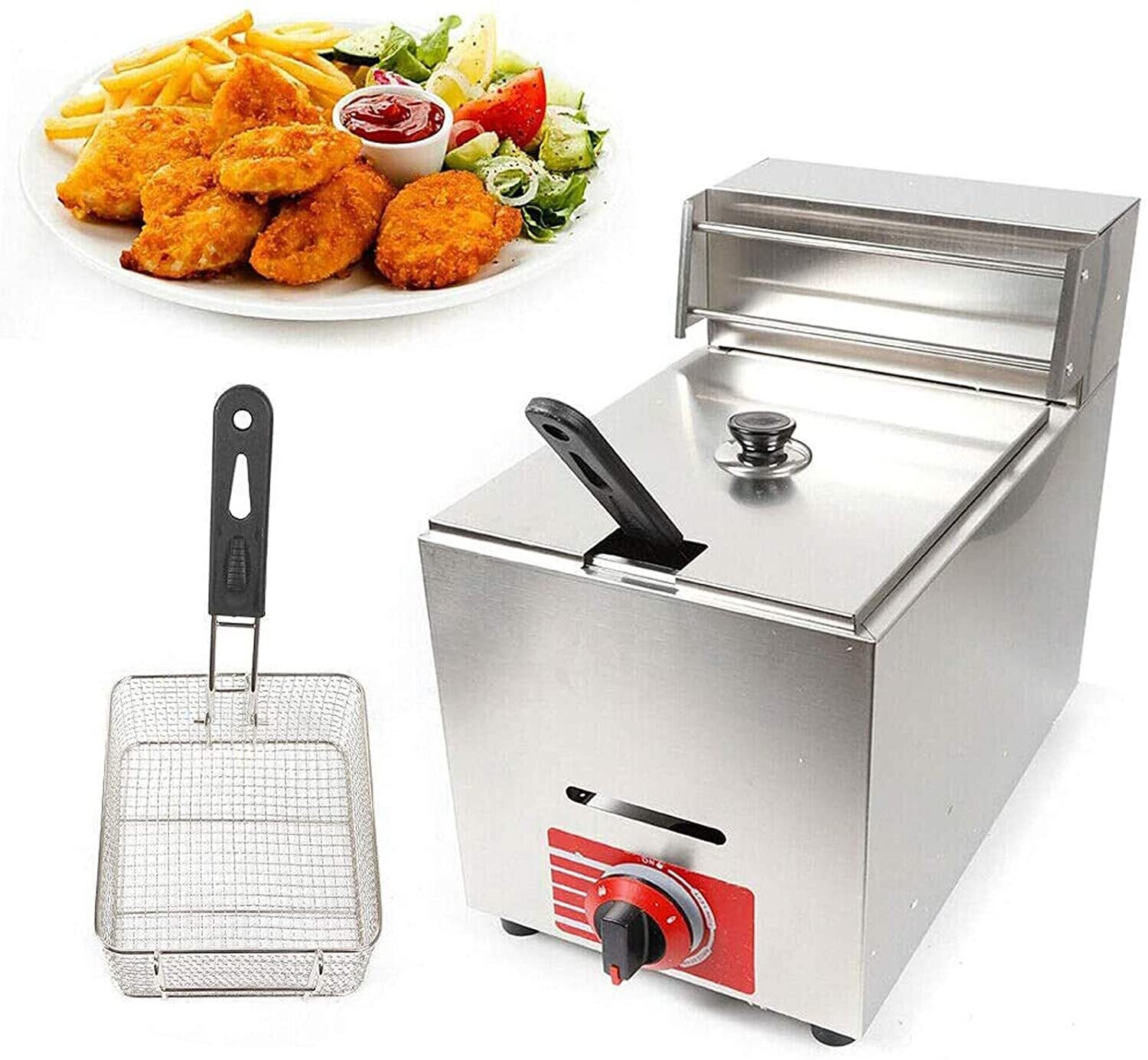 ANDREW JAMES 
GAS DEEP FRYER 10 LITERS (HEAVY)