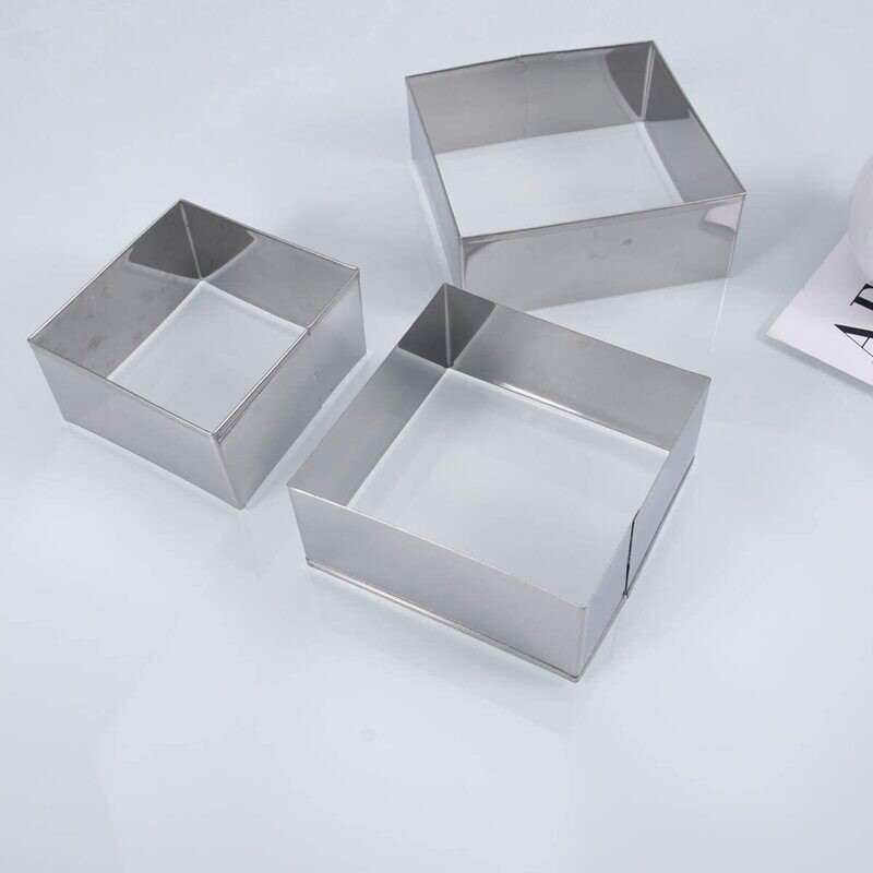 CAKE CUTTING RING SQUARE SET OF 3