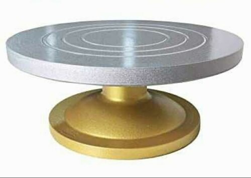 CAKE STAND PLASTIC HEAVY WITH TURNING FEATURE