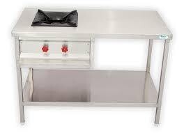 SS BURNER WITH WORKING TABLE