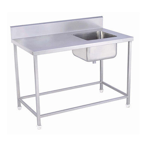 SS SINK WITH TABLE (20&quot; SINK LENGTH + 28&quot; LENGTH * 24&quot; BREATH * 34&quot; HEIGHT)