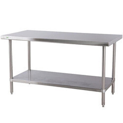 SS WORKING TABLE TWO SELF UNDERSHELF 1 WORKIN SHELF 1 (42&quot; LEGHT * 24&quot; BREATH * 34&quot;HEIGHT IN INCH)