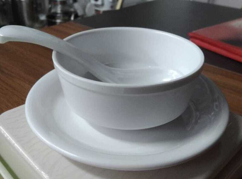 WHITE MALAMINE SOUP SET