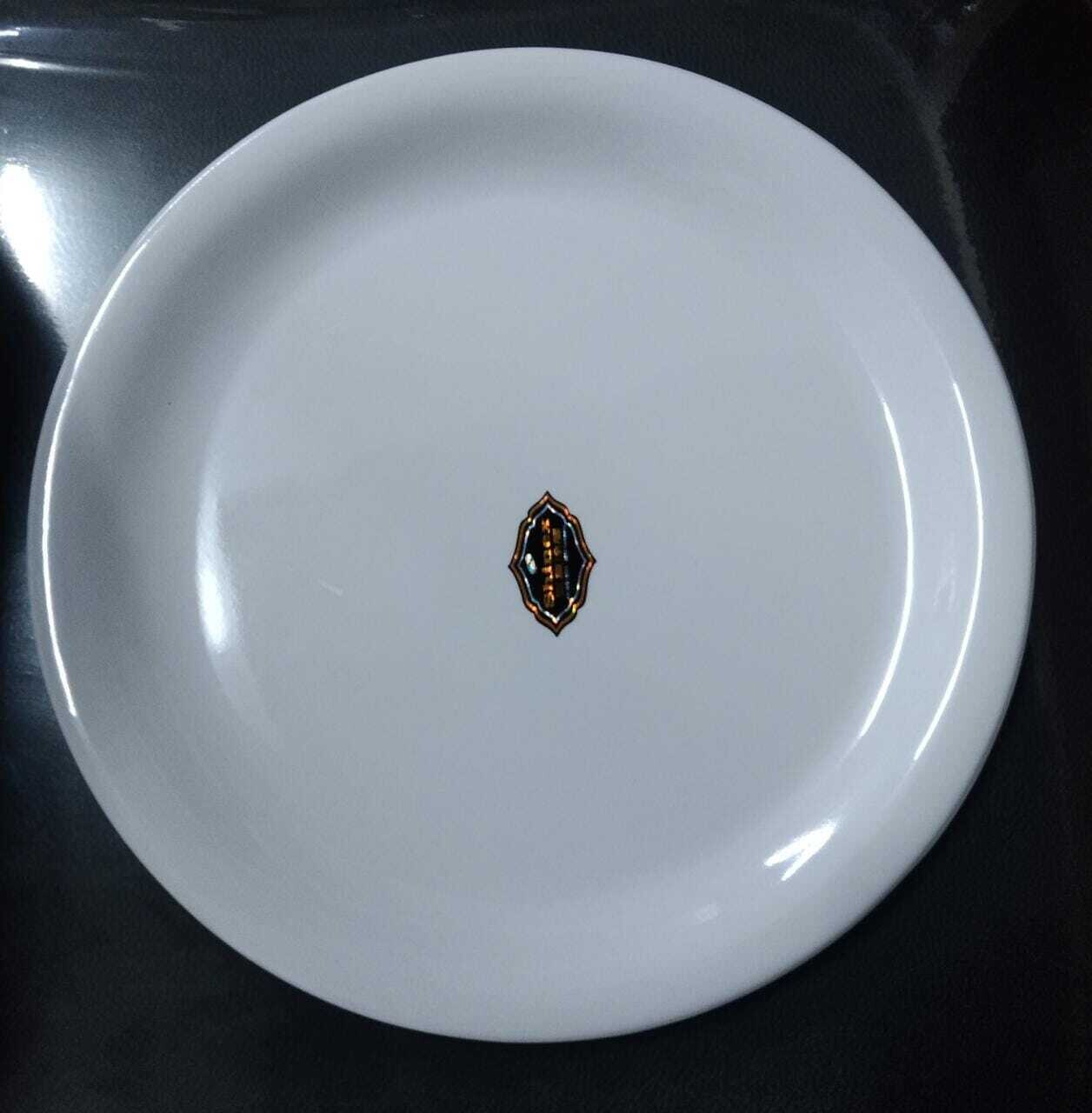 WHITE MALAMINE HAMMER QUARTER PLATE