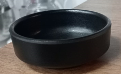 ROUND HALF DEEP SAUCE BOWL BLACK (608)