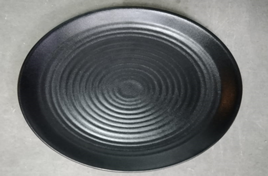 SPIRAL QUARTER PLATE BLACK