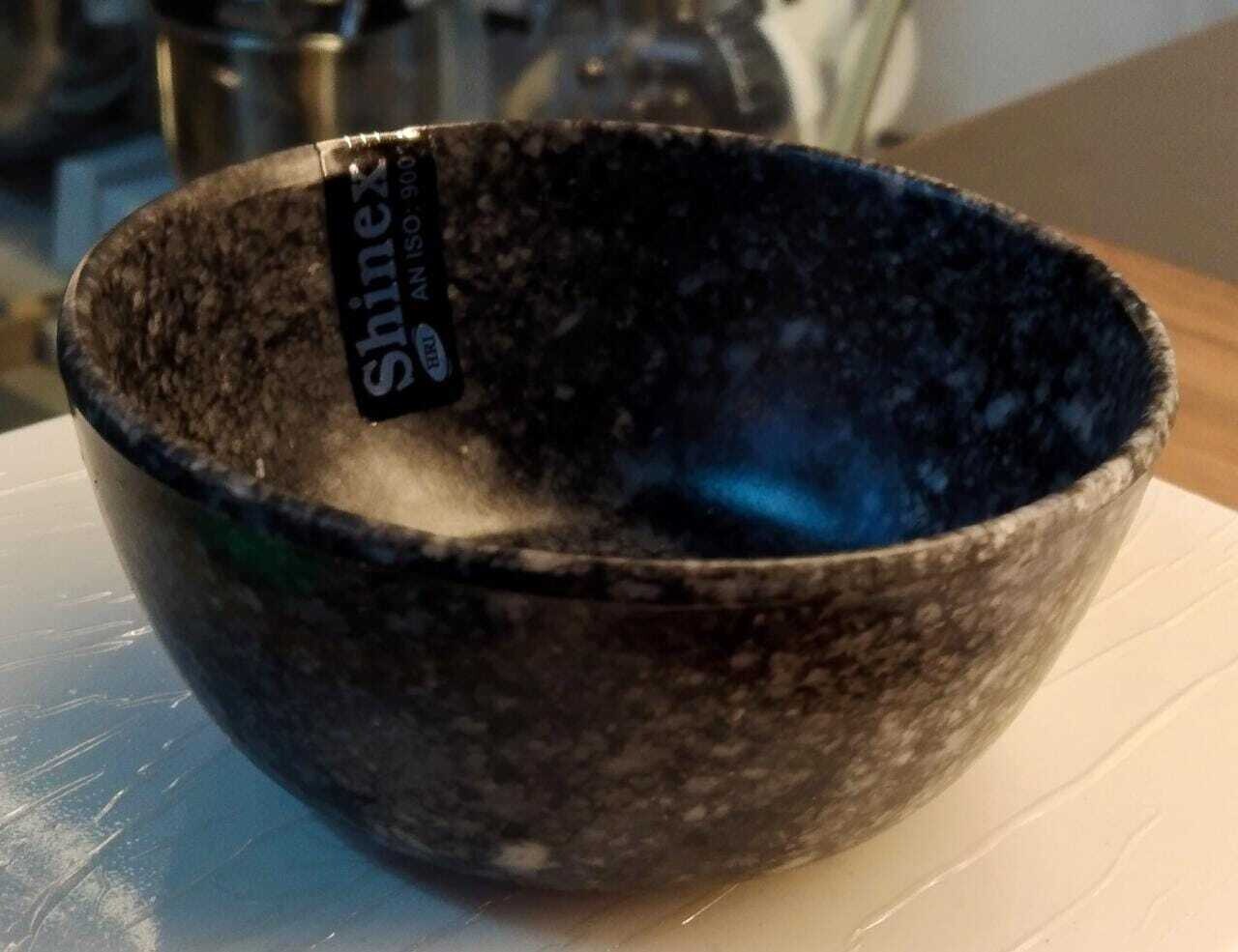 BLACK MARBLE MANGO WATI BOWL