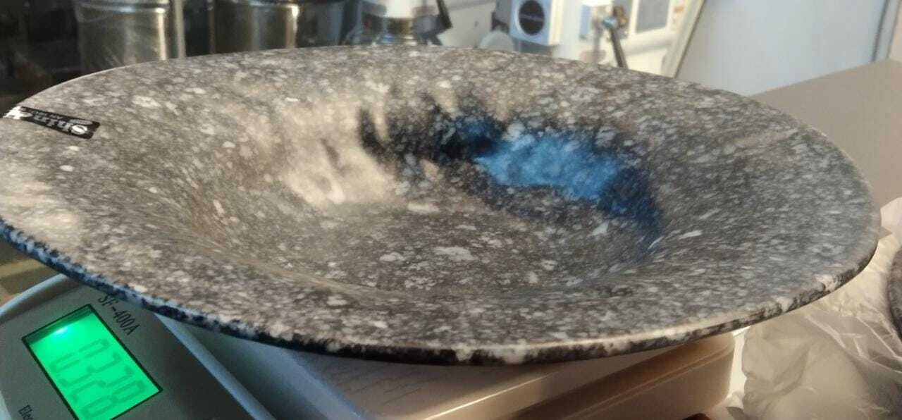 BLACK MARBLE BIG PASTA BOWL
