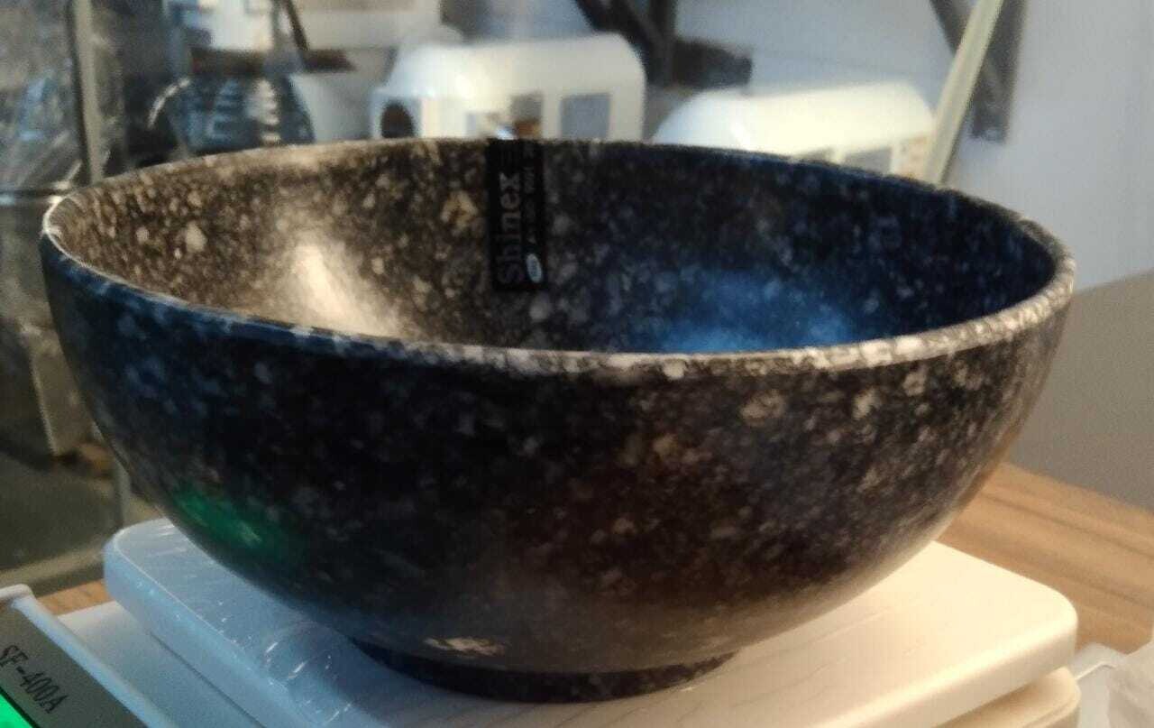 BLACK MARBLE ROUND 6 INCH BOWL