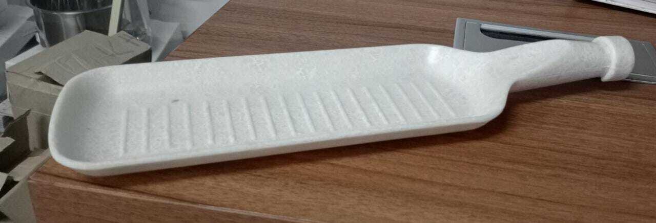 WHITE MARBLE SMALL BAT PLATTER