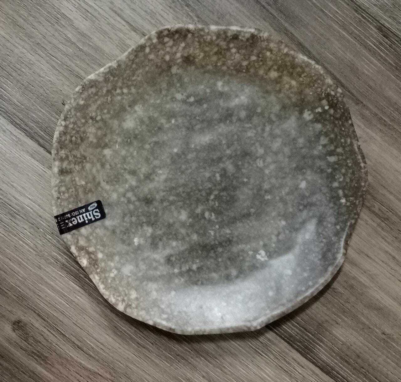 BROWN MARBLE ROCK QUARTER PLATE