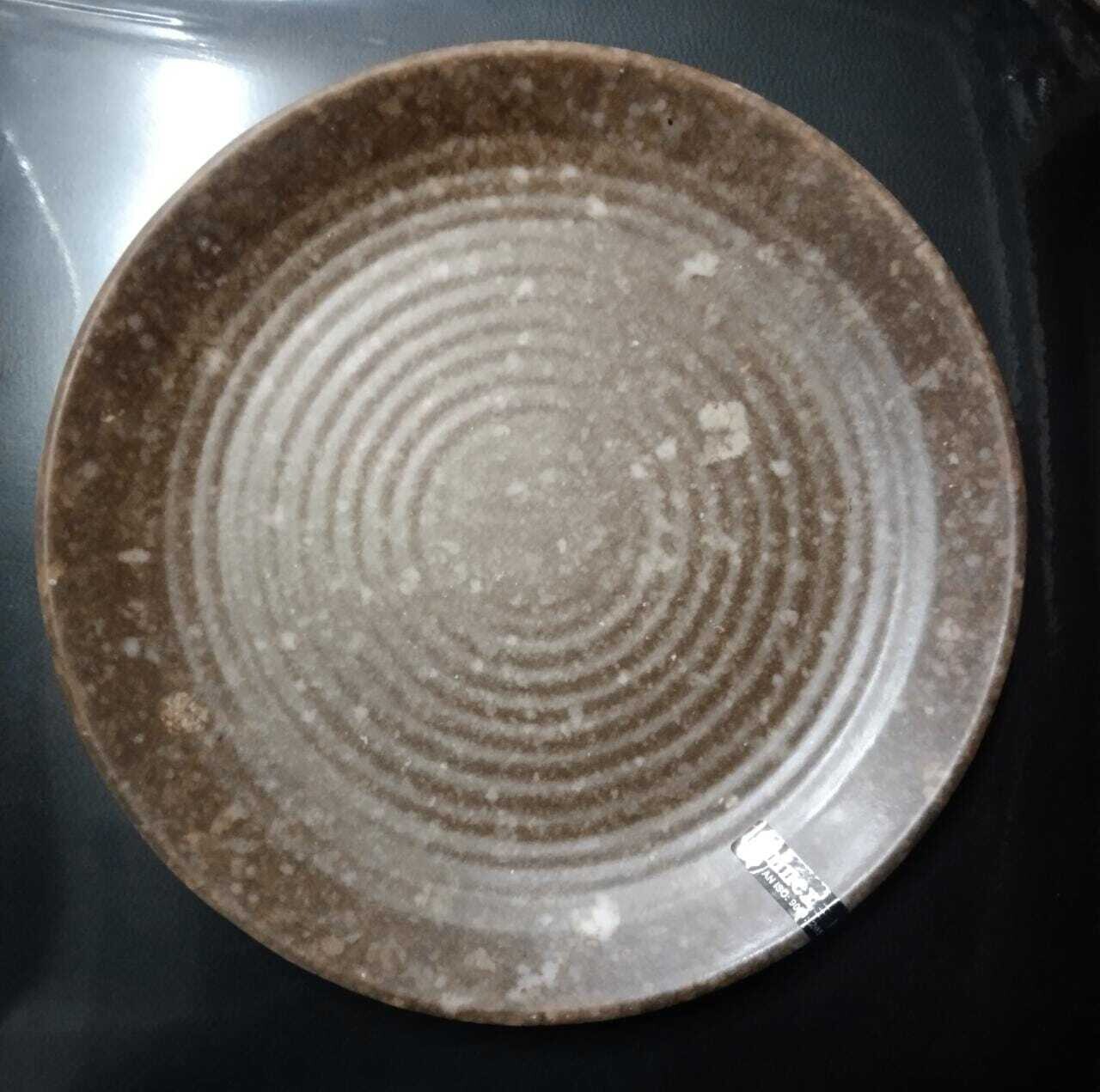 BROWN MARBLE SPIRAL FULL PLATE