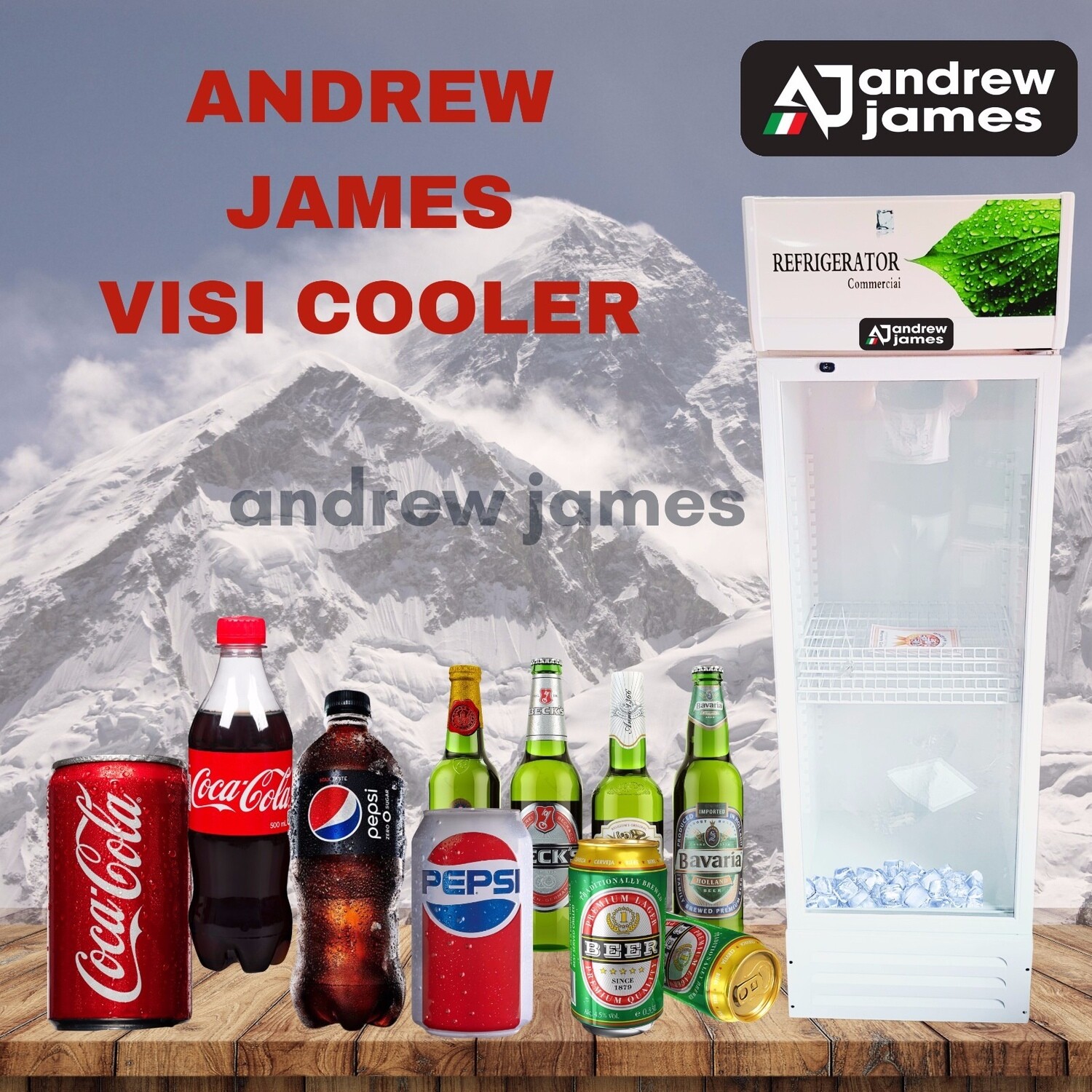 &quot;Andrew James MODERN TECHNOLOGY 450 LITERS VISI COOLER  Model No :- AJ450VISI&quot;
