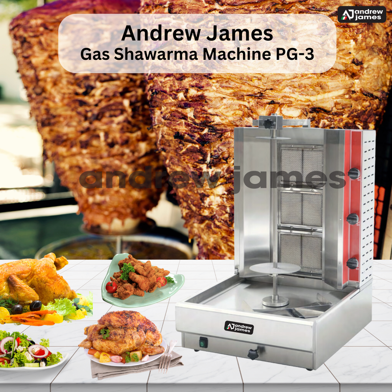 Andrew James 2 Burner gas  Shawarma  machine