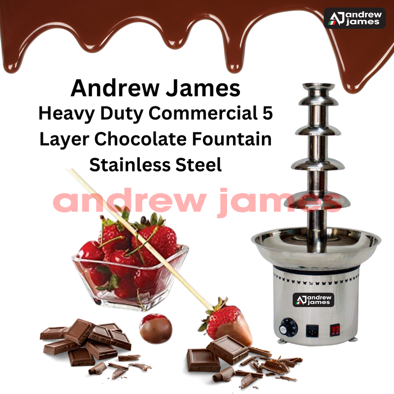 Andrew James 5 layer chocolate  Fountain with temperature  Regulator to regulate chocolate melting 