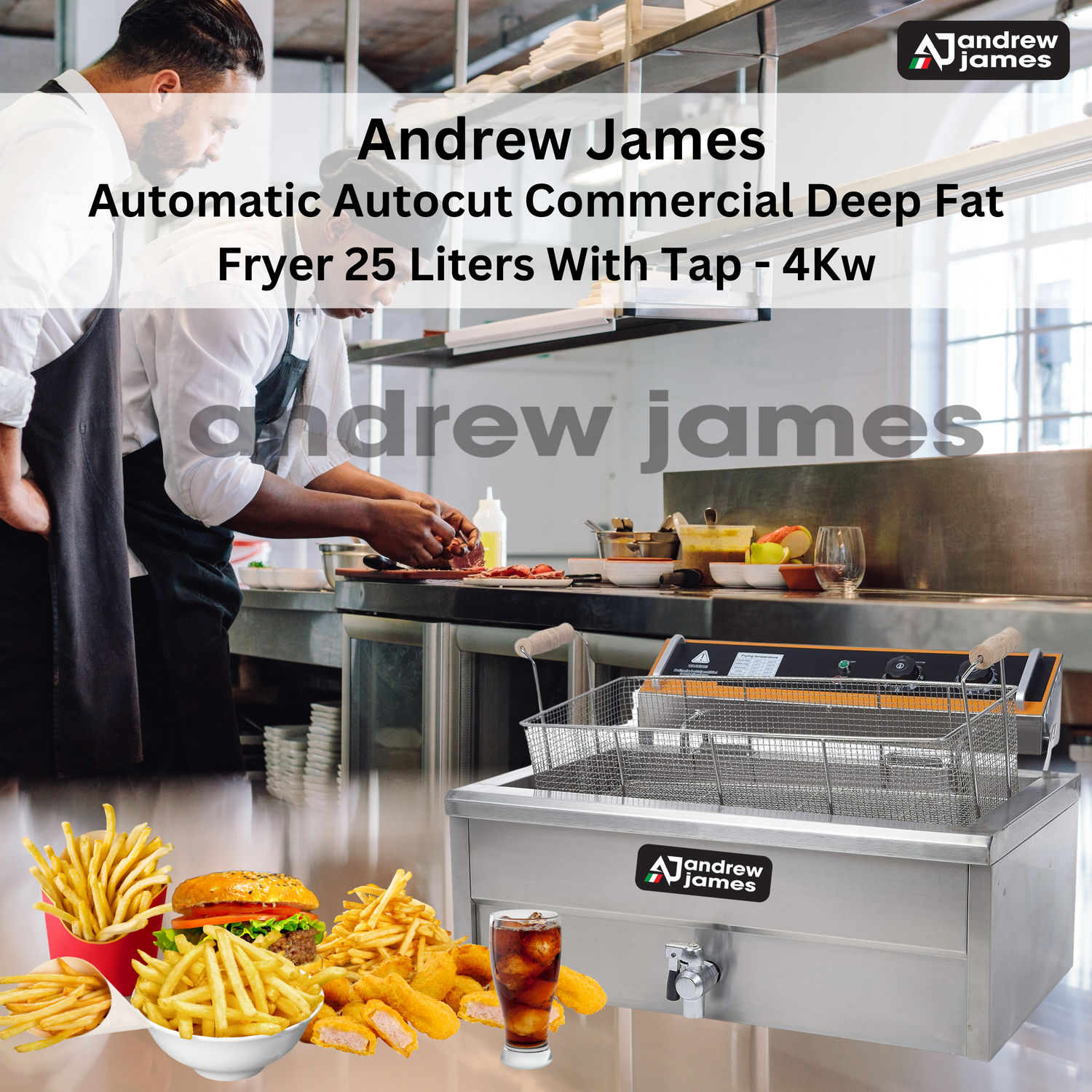 ANDREW JAMES  ELECTRIC DEEP FRYER  25 LITERS 