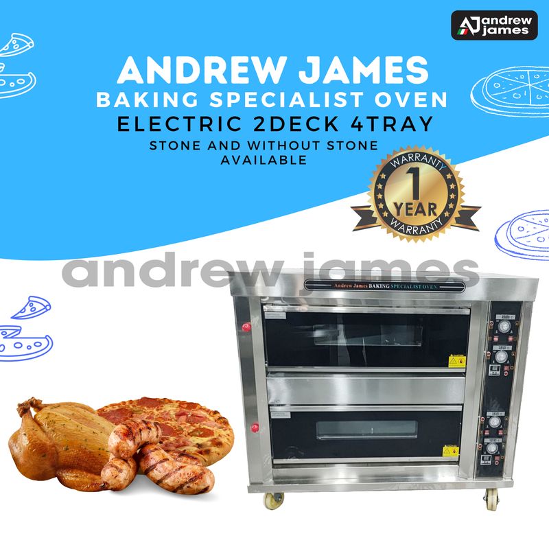 andrew James EO7 ELECTRIC BAKING SPECIALIST OVEN 2 DECK 4 TRAY