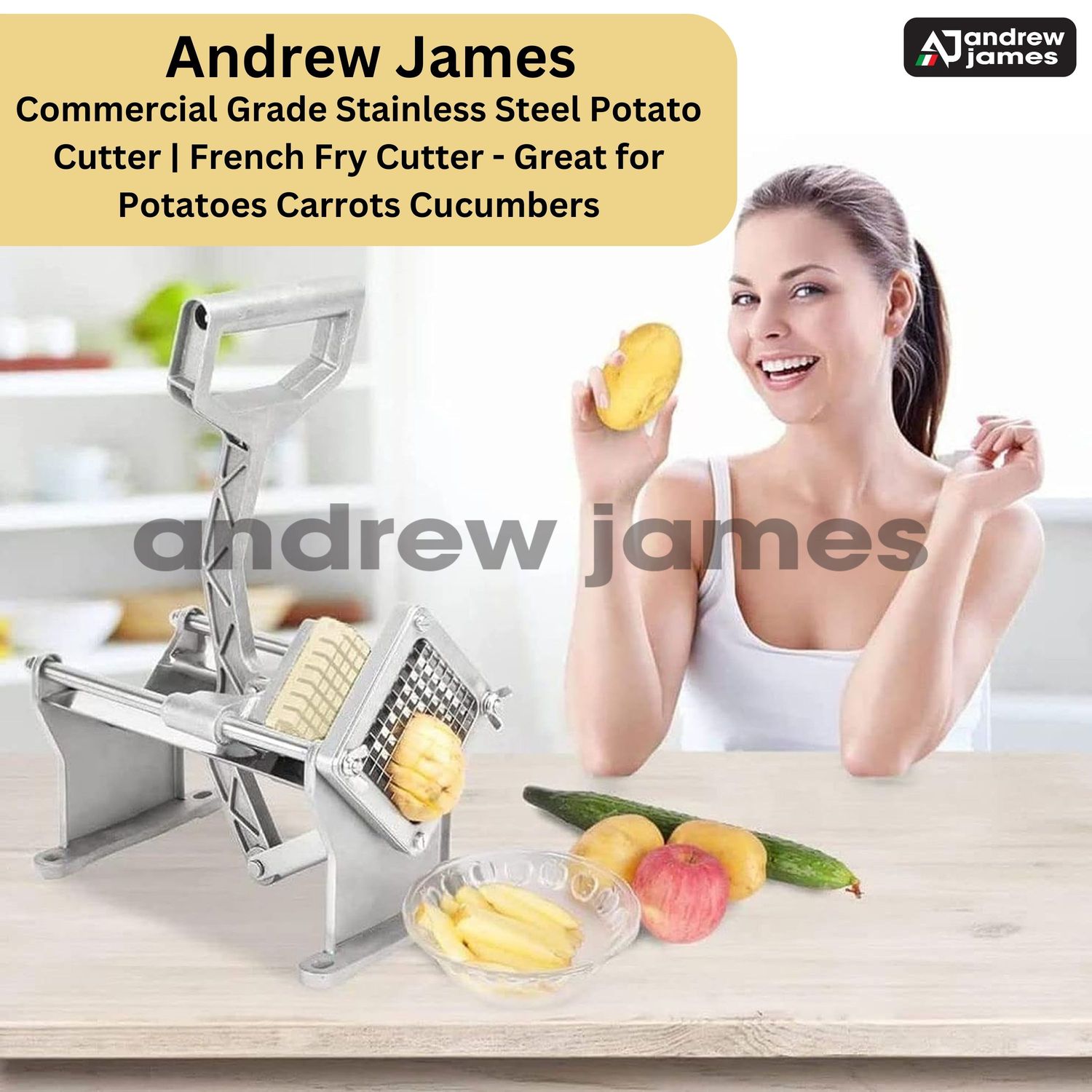 ANDREW JAMES  FRENCH FRIES CUTTER  4 BLADE WALL MOUNTED